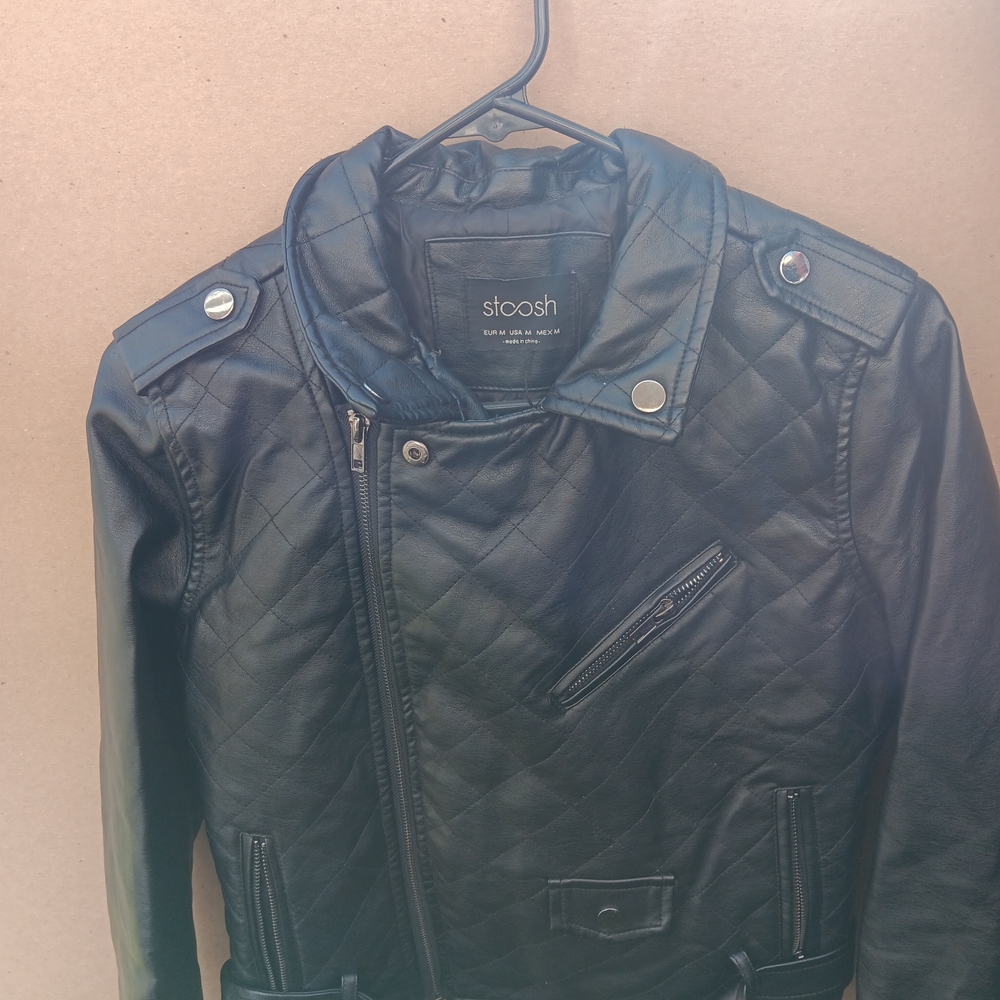 Stoosh Black Quilted Moto Jacket